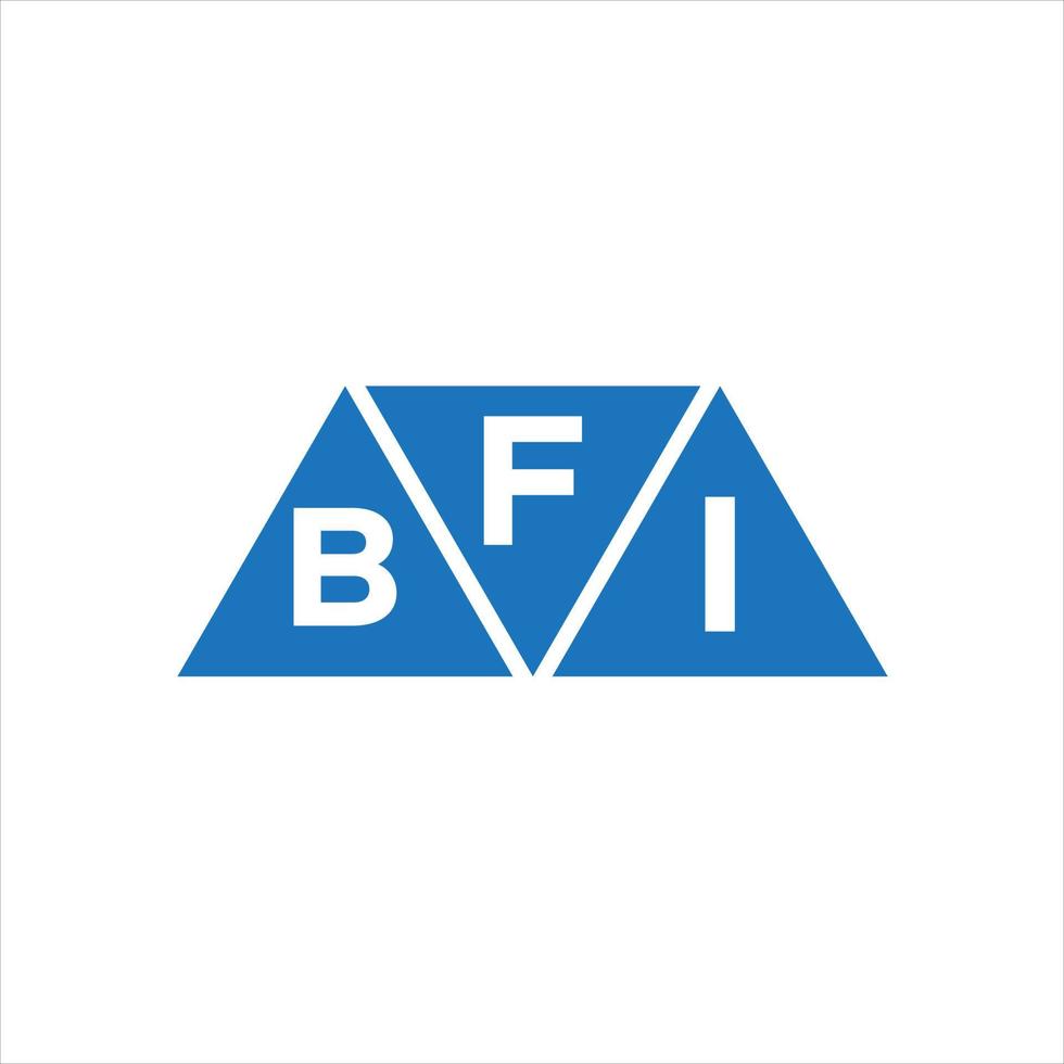 Diseño de logotipo en forma de triángulo fbi sobre fondo blanco. concepto del logotipo de la letra de las iniciales creativas del fbi. vector