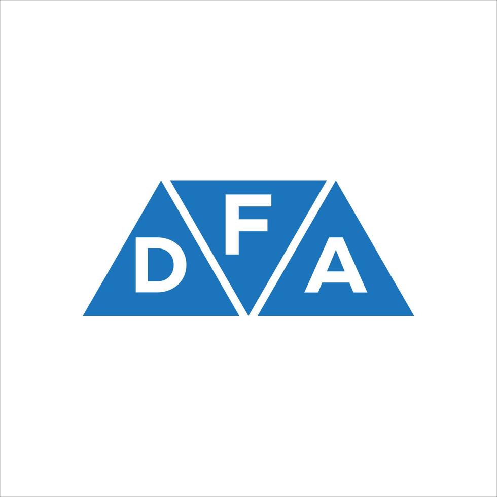 FDA triangle shape logo design on white background. FDA creative initials letter logo concept. vector