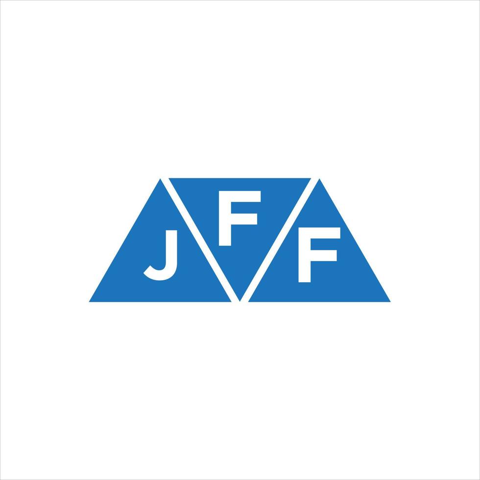 FJF triangle shape logo design on white background. FJF creative initials letter logo concept. vector