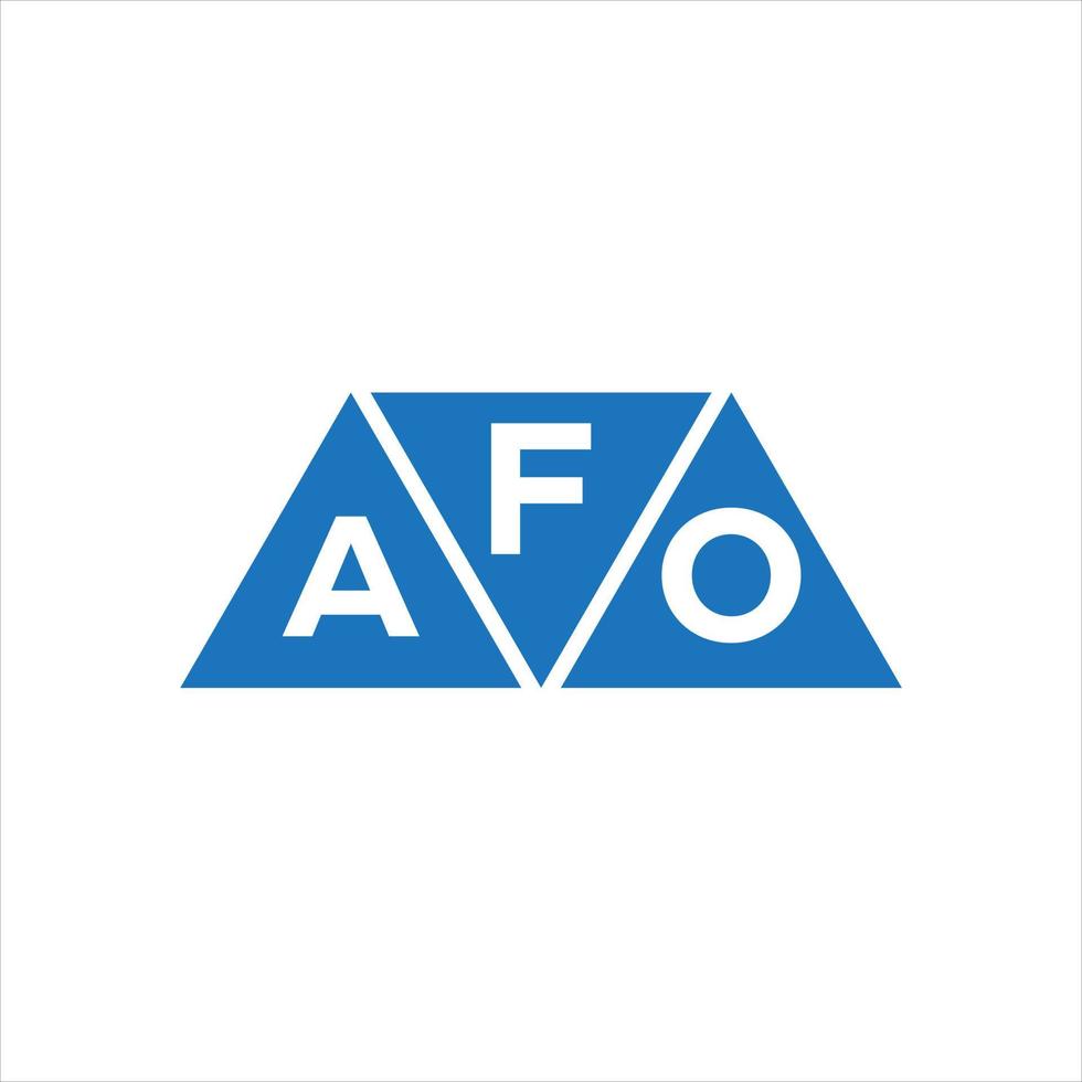 FAO triangle shape logo design on white background. FAO creative initials letter logo concept. vector