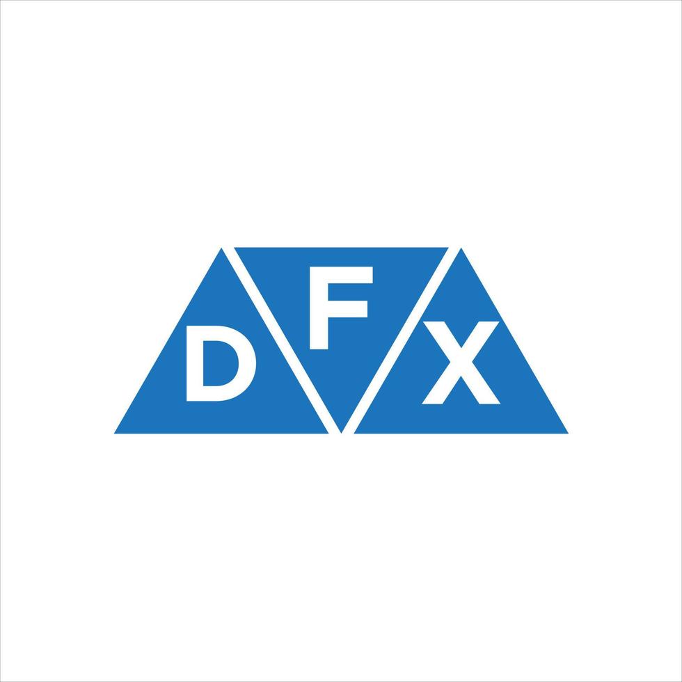 FDX triangle shape logo design on white background. FDX creative initials letter logo concept. vector
