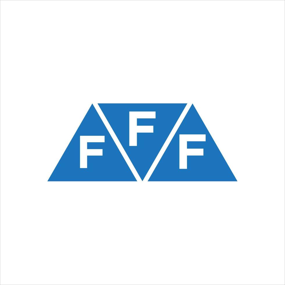 diseño de logotipo en forma de triángulo fff sobre fondo blanco. fff concepto creativo del logotipo de la letra inicial. vector