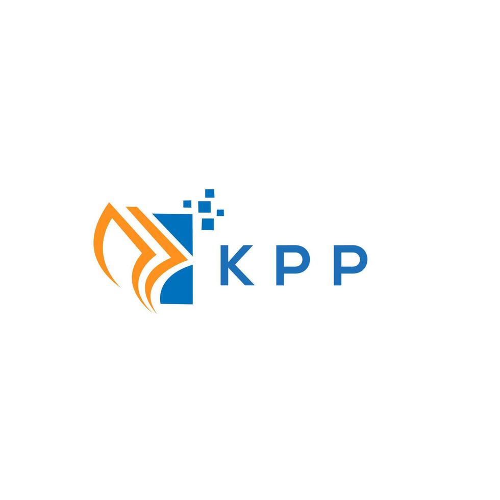 KPP credit repair accounting logo design on white background. KPP creative initials Growth graph letter logo concept. KPP business finance logo design. vector