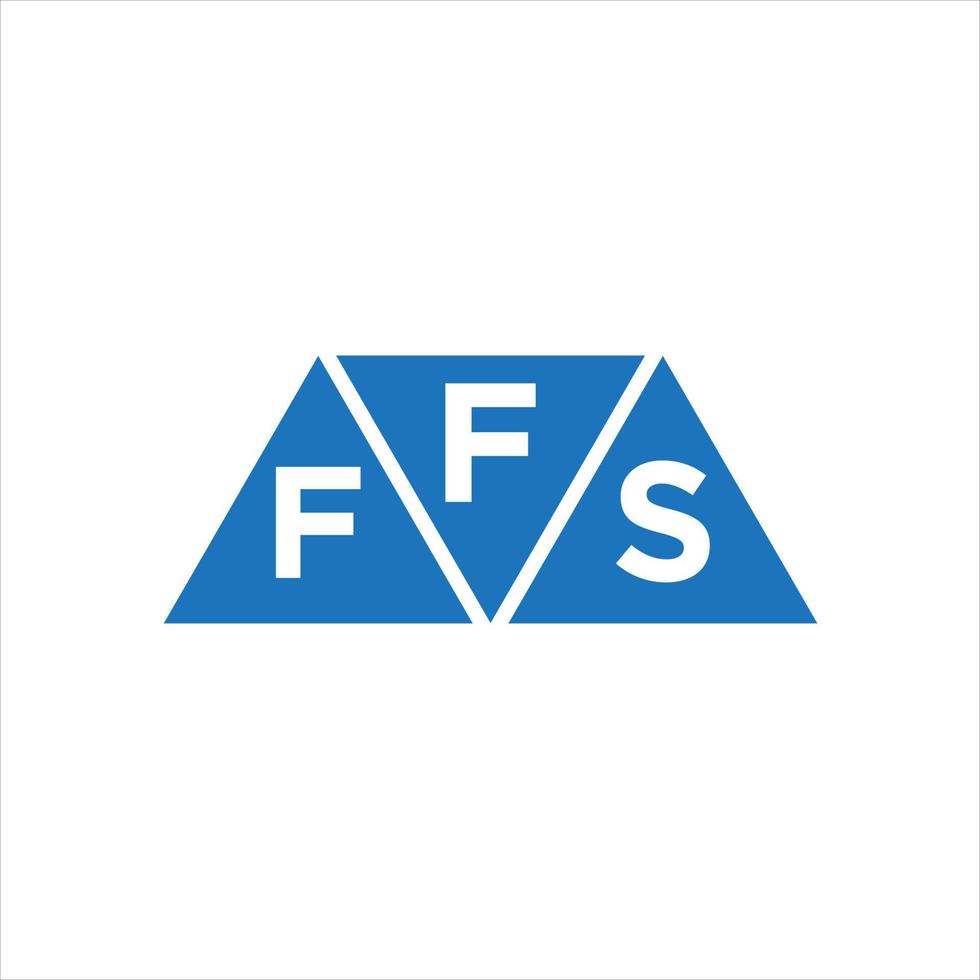 diseño de logotipo en forma de triángulo ffs sobre fondo blanco. concepto de logotipo de letra inicial creativa ffs. vector