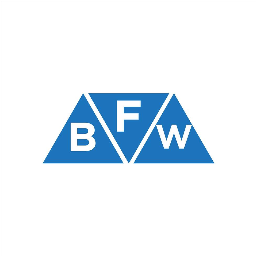 FBW triangle shape logo design on white background. FBW creative initials letter logo concept. vector