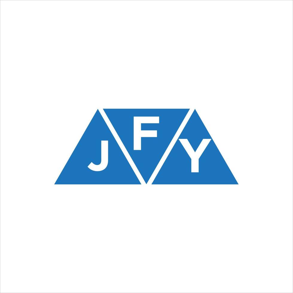 FJY triangle shape logo design on white background. FJY creative initials letter logo concept. vector