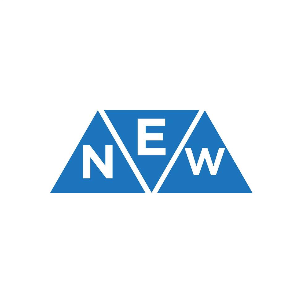 ENW triangle shape logo design on white background. ENW creative initials letter logo concept. vector