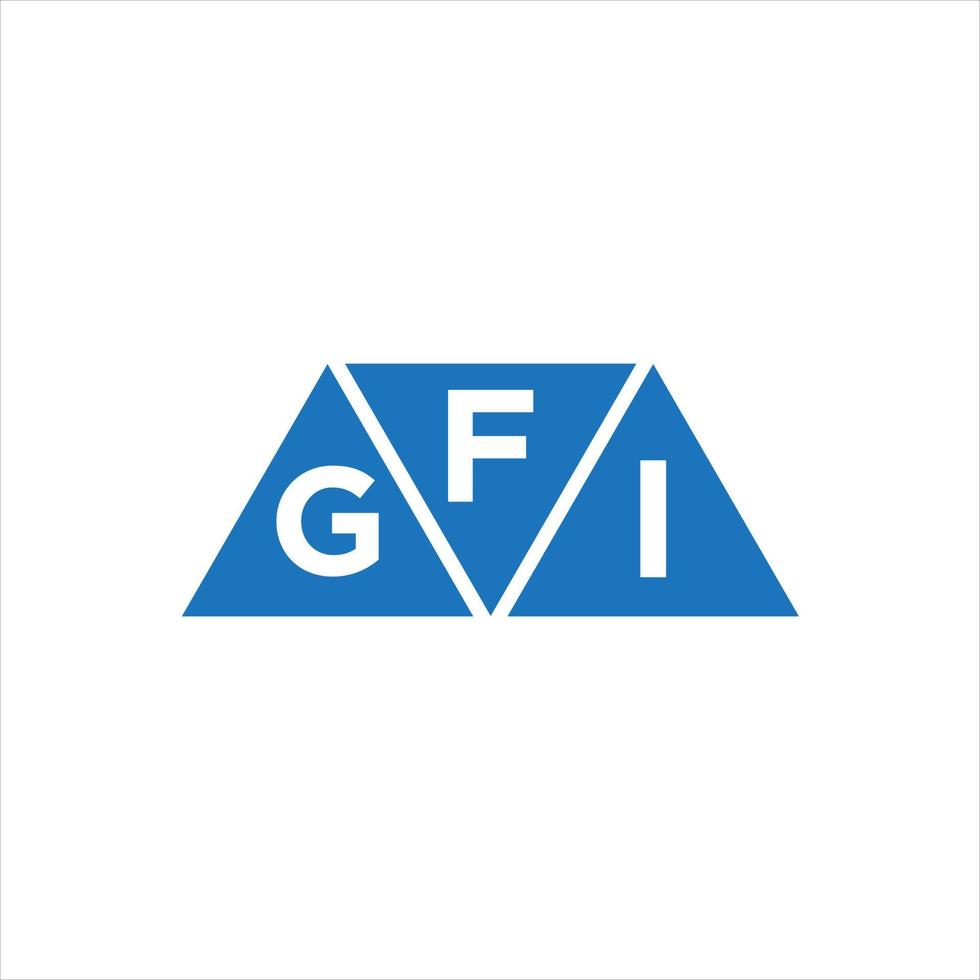 diseño de logotipo en forma de triángulo fgi sobre fondo blanco. fgi creative initials letter logo concept.fgi diseño de logotipo en forma de triángulo sobre fondo blanco. concepto de logotipo de letra de iniciales creativas fgi. vector