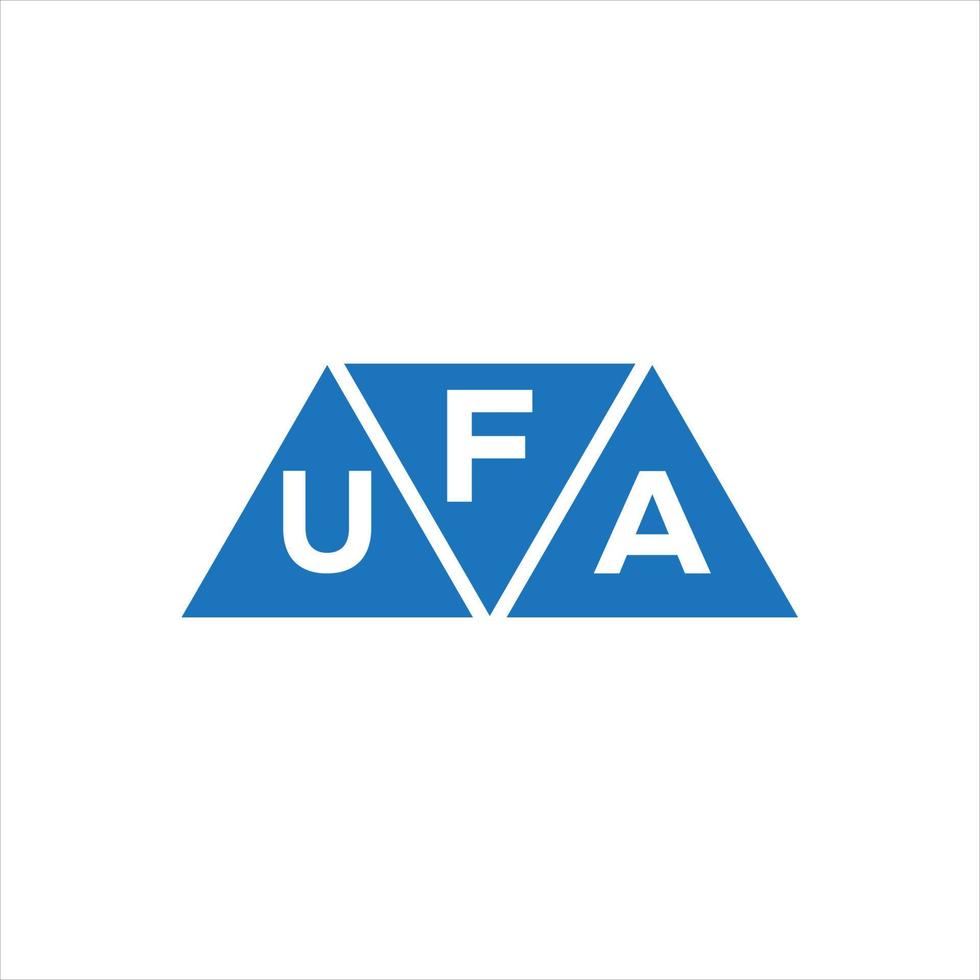 FUA triangle shape logo design on white background. FUA creative initials letter logo concept. vector