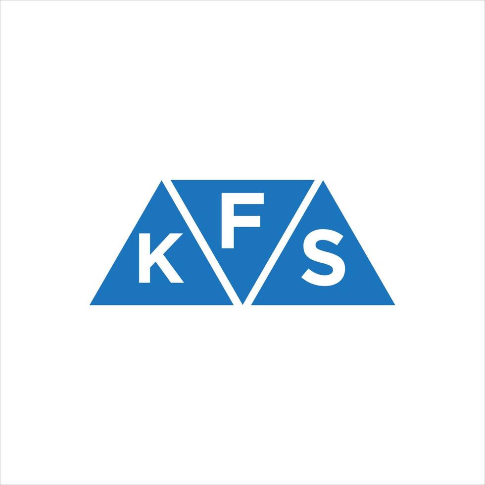 diseño de logotipo en forma de triángulo fks sobre fondo blanco. concepto de logotipo de letra de iniciales creativas fks. vector