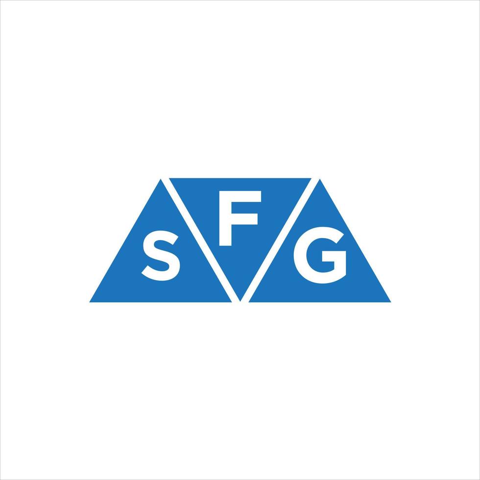 diseño de logotipo en forma de triángulo fsg sobre fondo blanco. fsg creative initials letter logo concept.fsg diseño de logotipo en forma de triángulo sobre fondo blanco. concepto de logotipo de letra de iniciales creativas fsg. vector