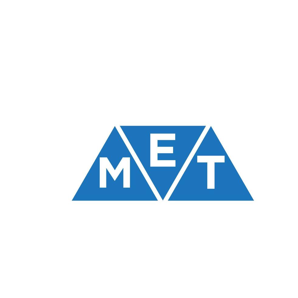 EMT triangle shape logo design on white background. EMT creative initials letter logo concept. vector