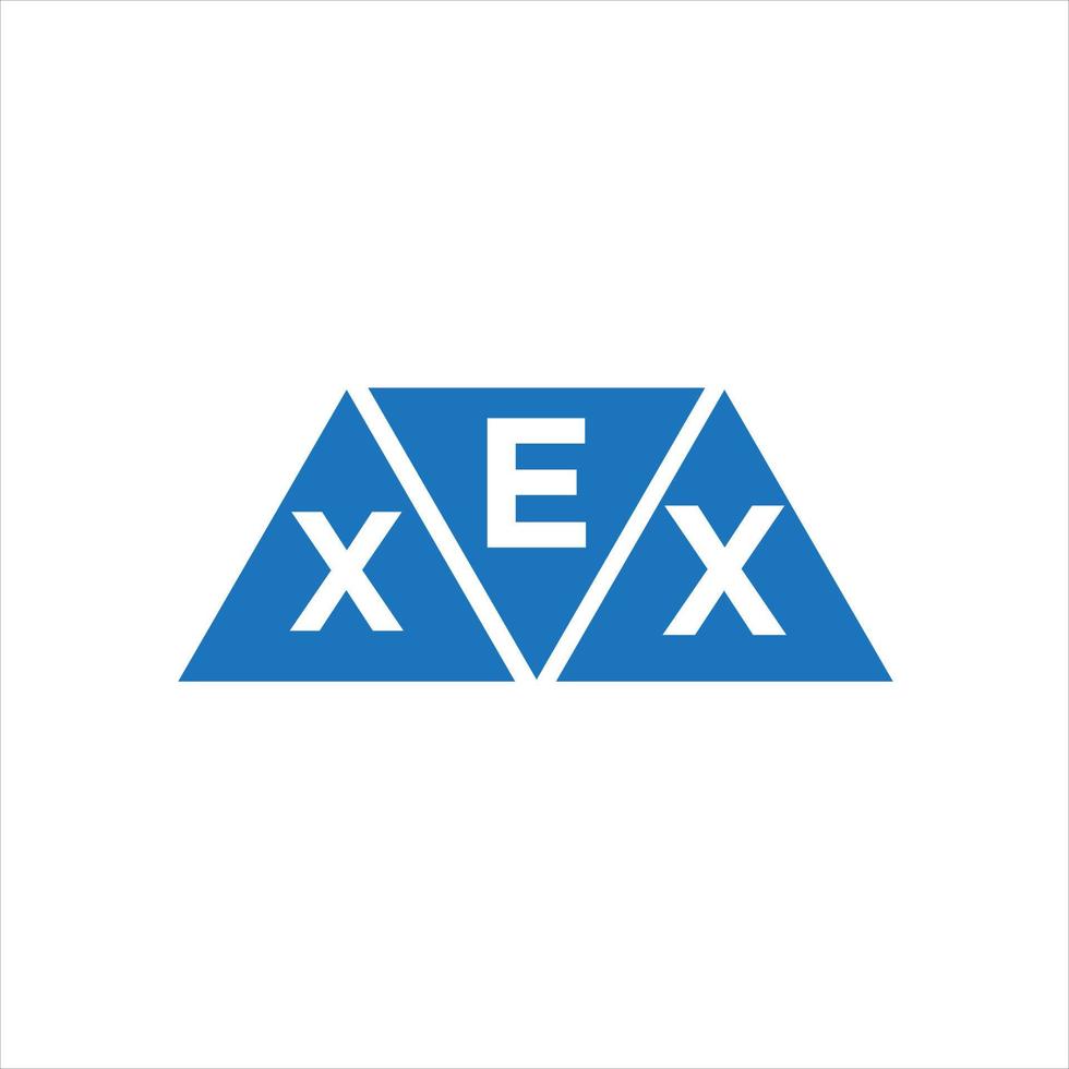 exx diseño de logotipo en forma de triángulo sobre fondo blanco. exx concepto de logotipo de letra de iniciales creativas. vector