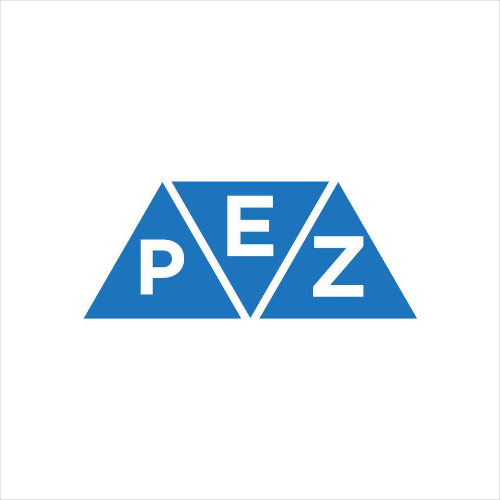 EPZ triangle shape logo design on white background. EPZ creative initials letter logo concept. vector