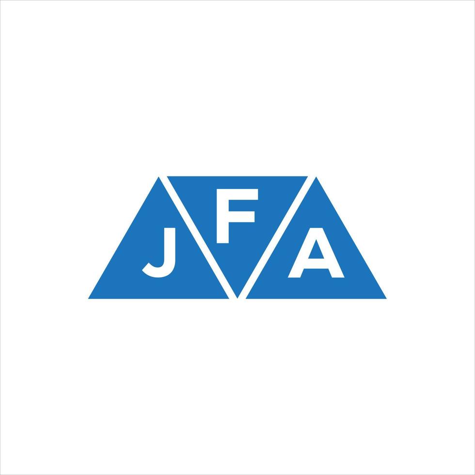 FJA triangle shape logo design on white background. FJA creative initials letter logo concept. vector