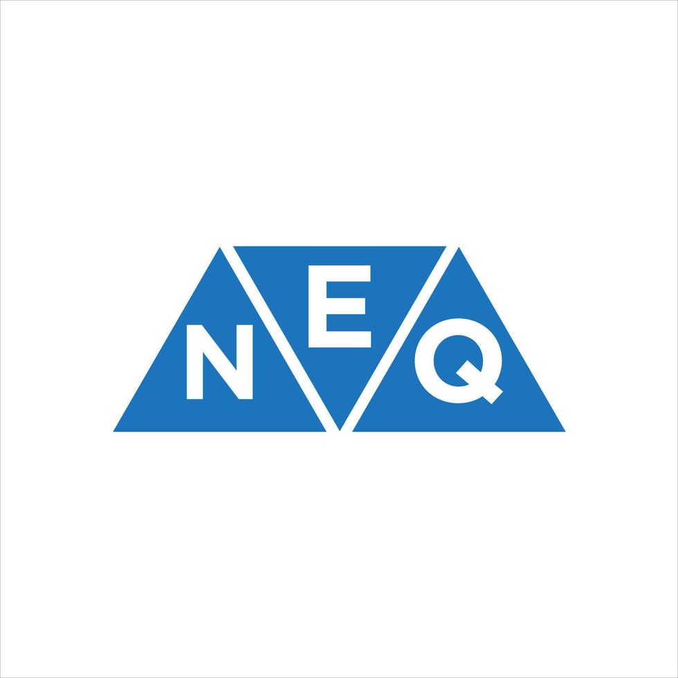 ENQ triangle shape logo design on white background. ENQ creative initials letter logo concept. vector