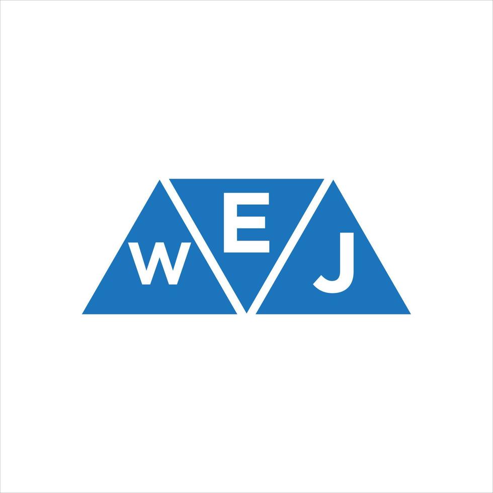 EWJ triangle shape logo design on white background. EWJ creative initials letter logo concept. vector