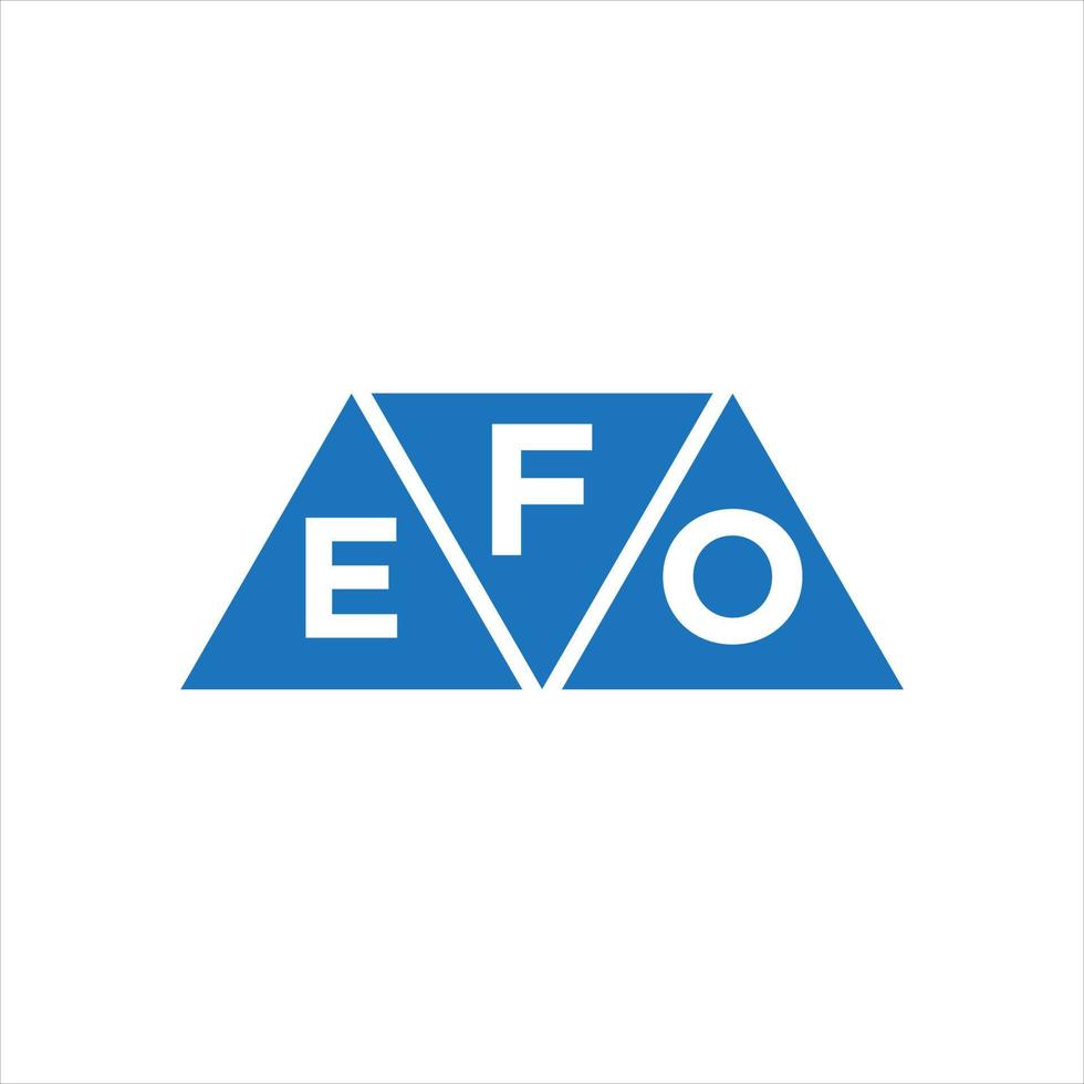 FEO triangle shape logo design on white background. FEO creative initials letter logo concept.FEO triangle shape logo design on white background. FEO creative initials letter logo concept. vector