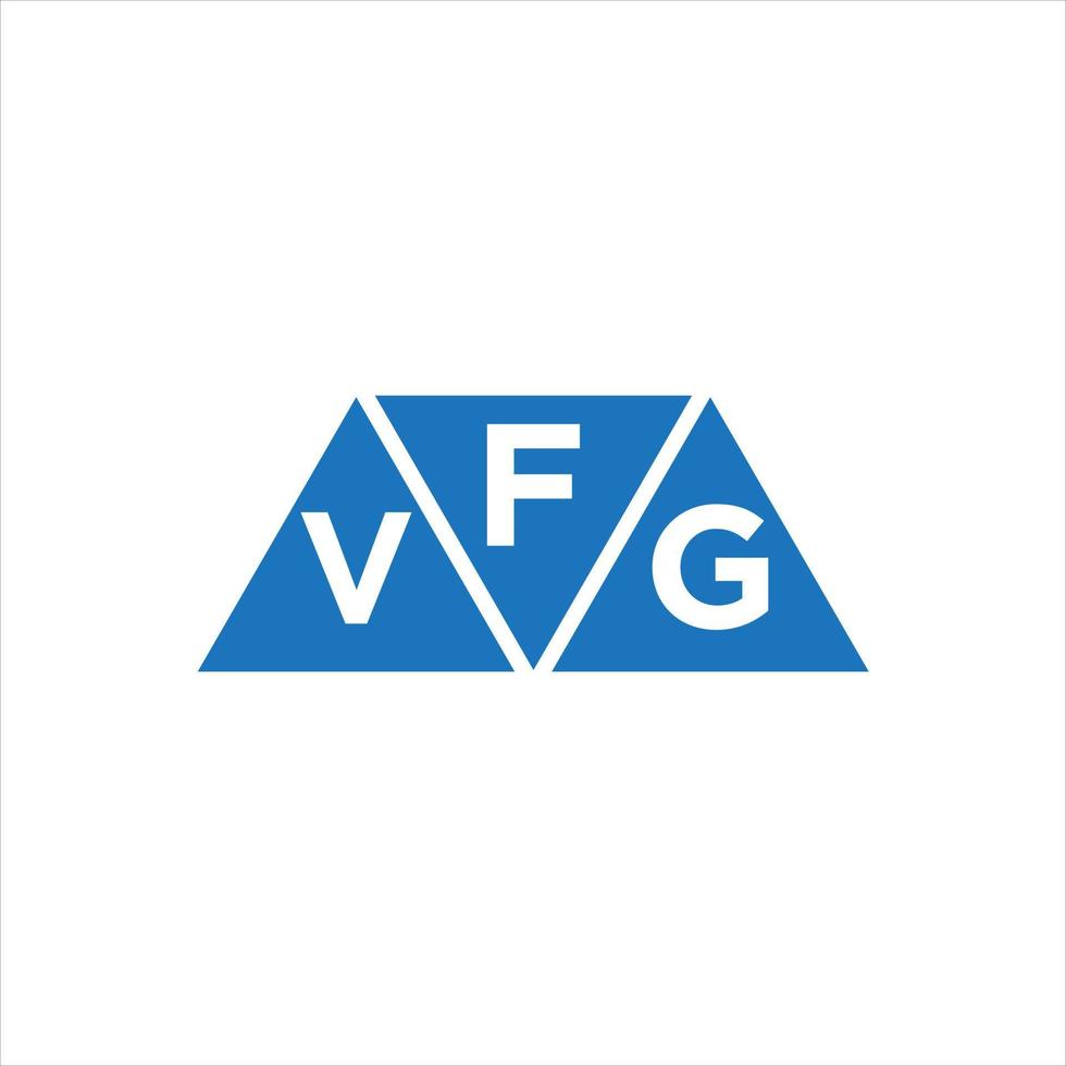 diseño de logotipo en forma de triángulo fvg sobre fondo blanco. concepto de logotipo de letra de iniciales creativas fvg. vector