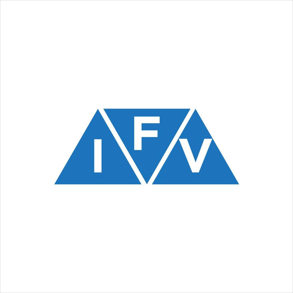 FIV triangle shape logo design on white background. FIV creative initials letter logo concept. vector