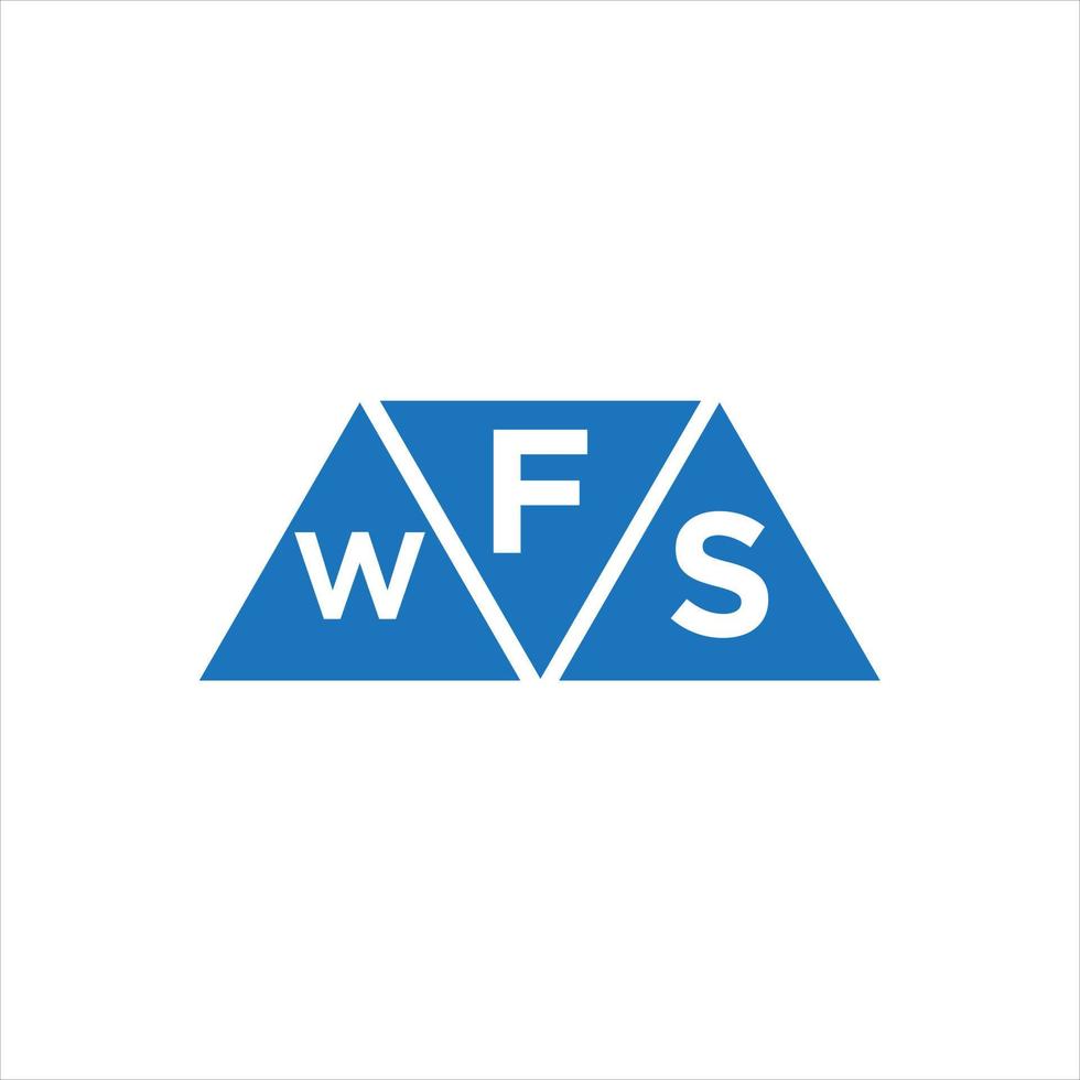 diseño de logotipo en forma de triángulo fws sobre fondo blanco. concepto de logotipo de letra de iniciales creativas fws. vector