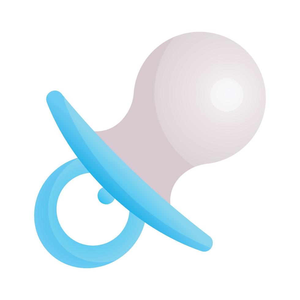 simple ilustración plana vectorial aislada del chupete de bebé. icono de atributo recién nacido como elemento de diseño. vector