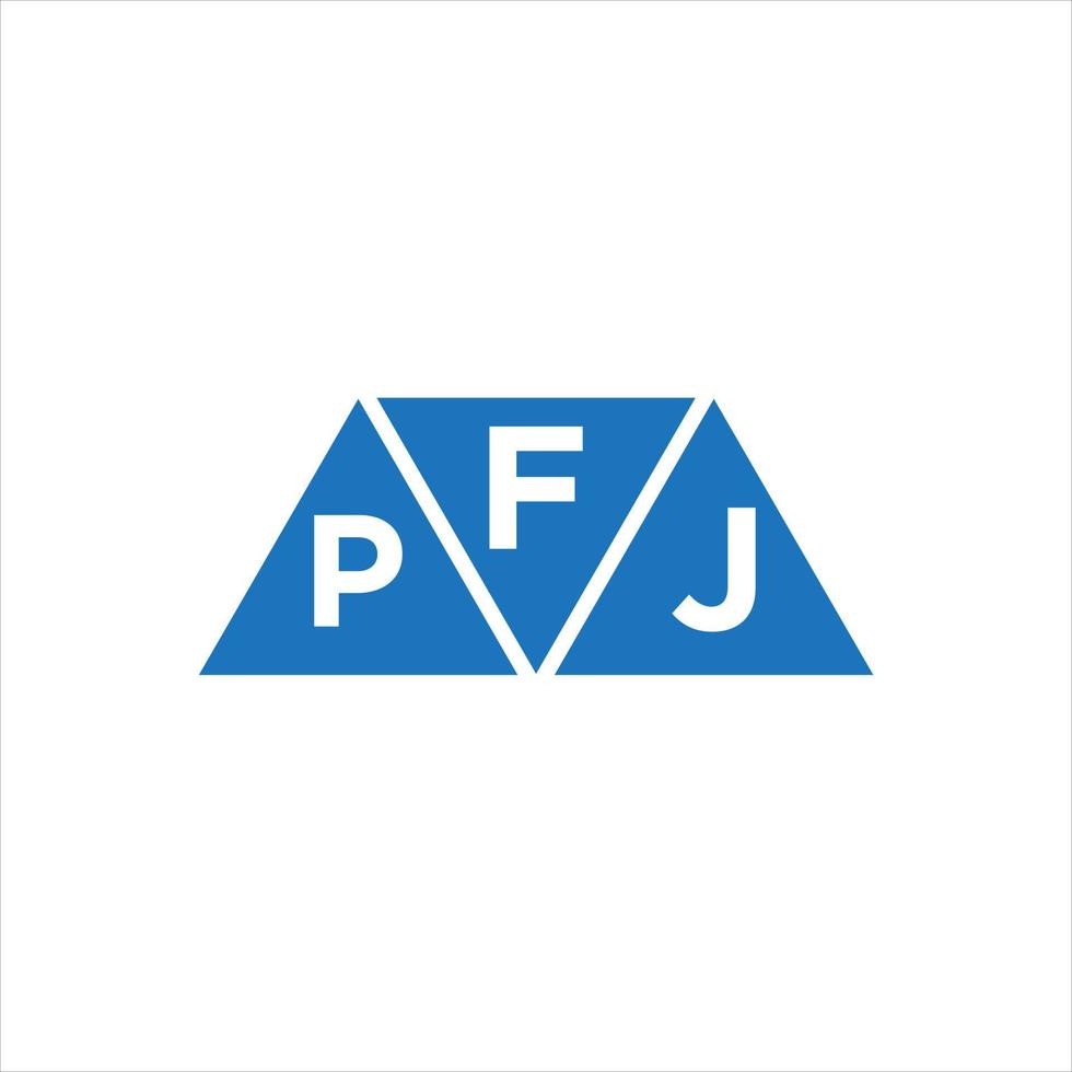 diseño de logotipo en forma de triángulo fpj sobre fondo blanco. fpj creative initials letter logo concept.fpj diseño de logotipo en forma de triángulo sobre fondo blanco. concepto de logotipo de letra de iniciales creativas fpj. vector