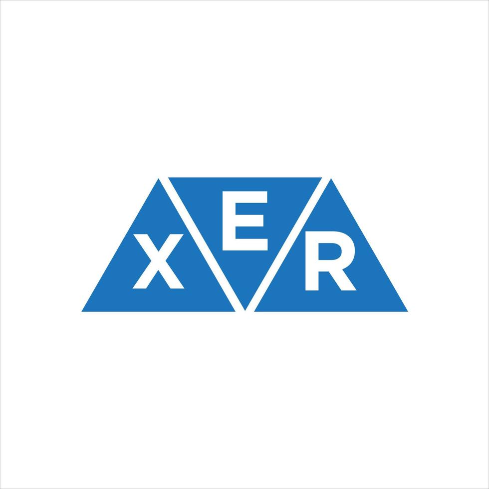 exr diseño de logotipo en forma de triángulo sobre fondo blanco. concepto de logotipo de letra de iniciales creativas exr. vector