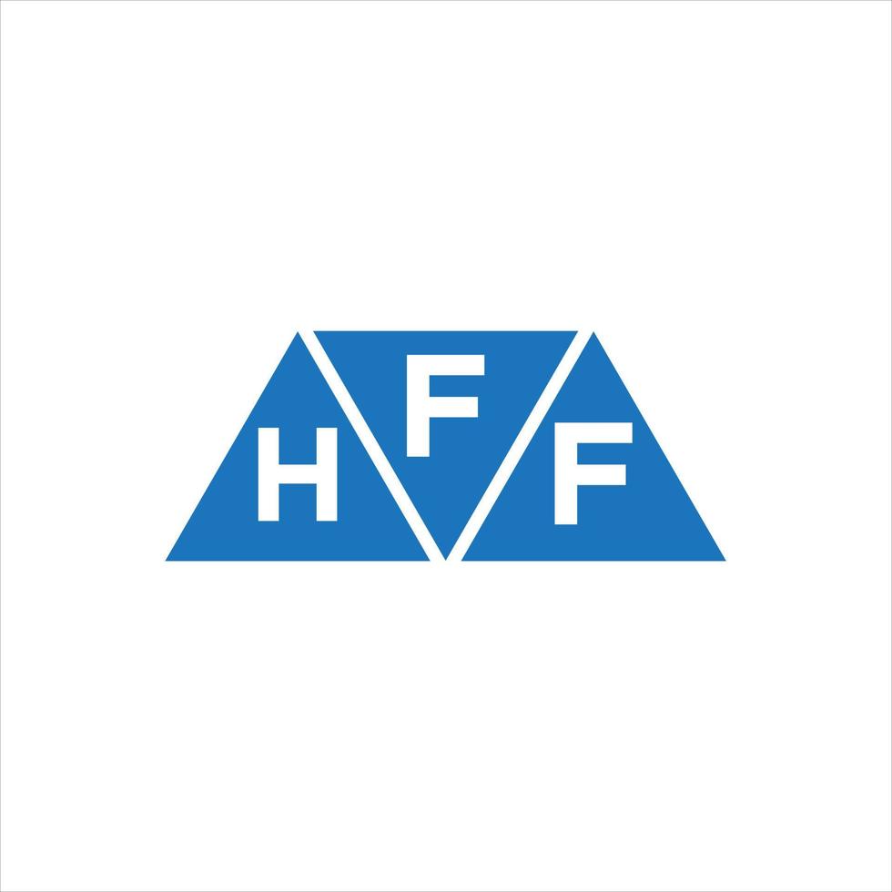 diseño de logotipo en forma de triángulo fhf sobre fondo blanco. concepto de logotipo de letra de iniciales creativas fhf. vector