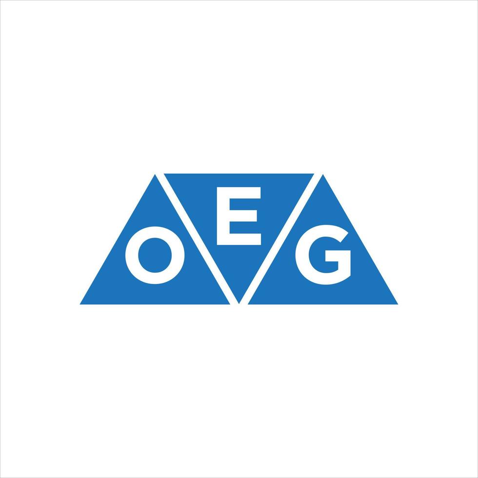 EOG triangle shape logo design on white background. EOG creative initials letter logo concept. vector