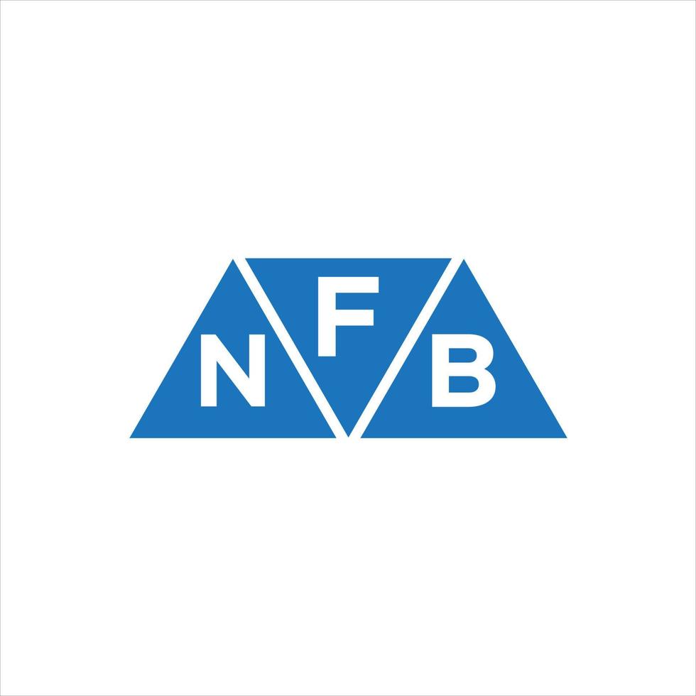 FNB triangle shape logo design on white background. FNB creative initials letter logo concept. vector
