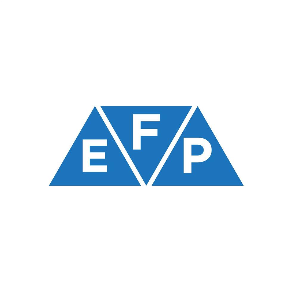 FEP triangle shape logo design on white background. FEP creative initials letter logo concept. vector