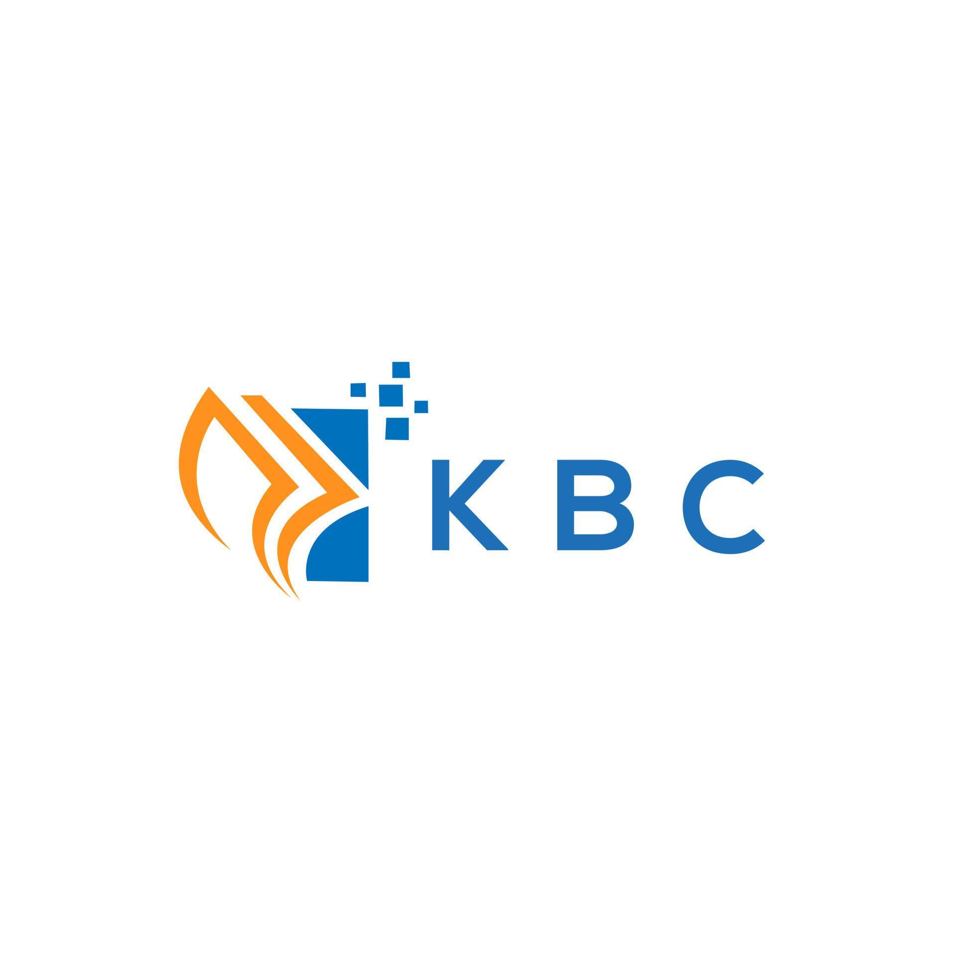 KBC credit repair accounting logo design on white background. KBC