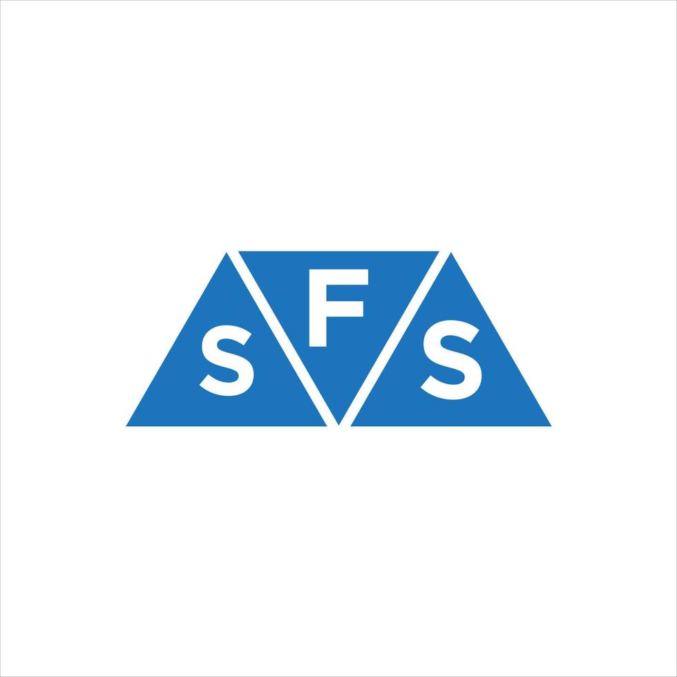 diseño de logotipo en forma de triángulo fss sobre fondo blanco. concepto de logotipo de letra de iniciales creativas fss. vector