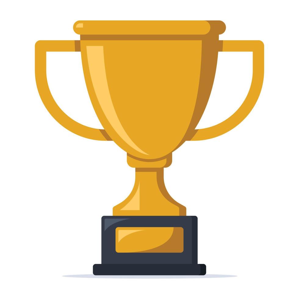 Trophy Gold Flat Style vector