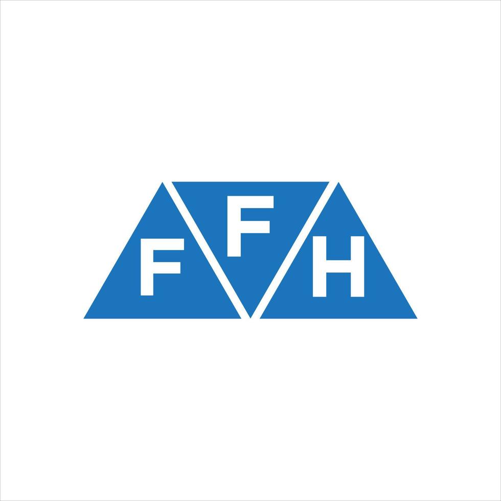 FFH triangle shape logo design on white background. FFH creative initials letter logo concept. vector