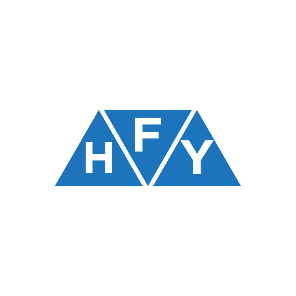 fhy diseño de logotipo en forma de triángulo sobre fondo blanco. concepto creativo del logotipo de la letra de las iniciales. vector