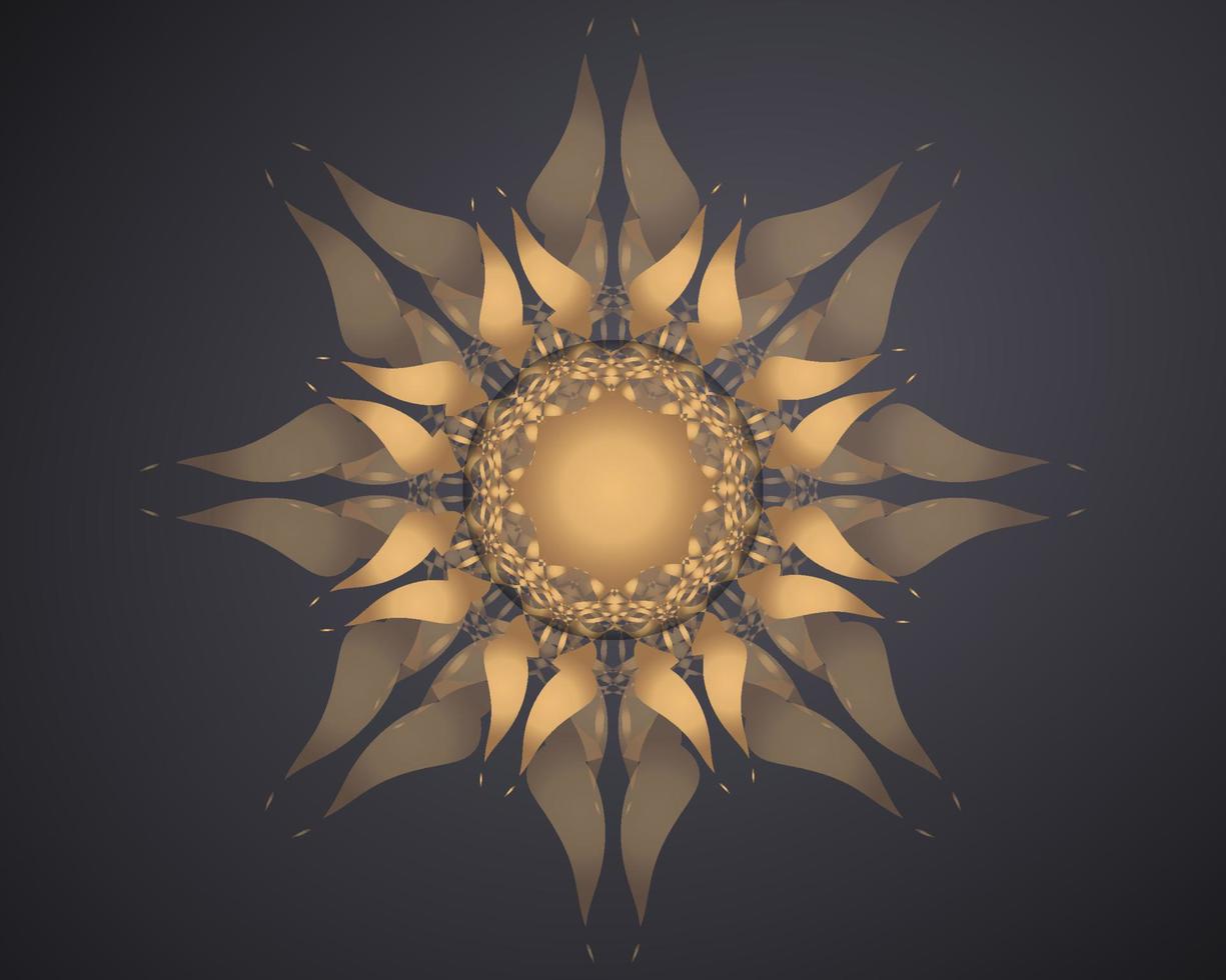 Round abstract luxury mandala. logo template design. vector illustration