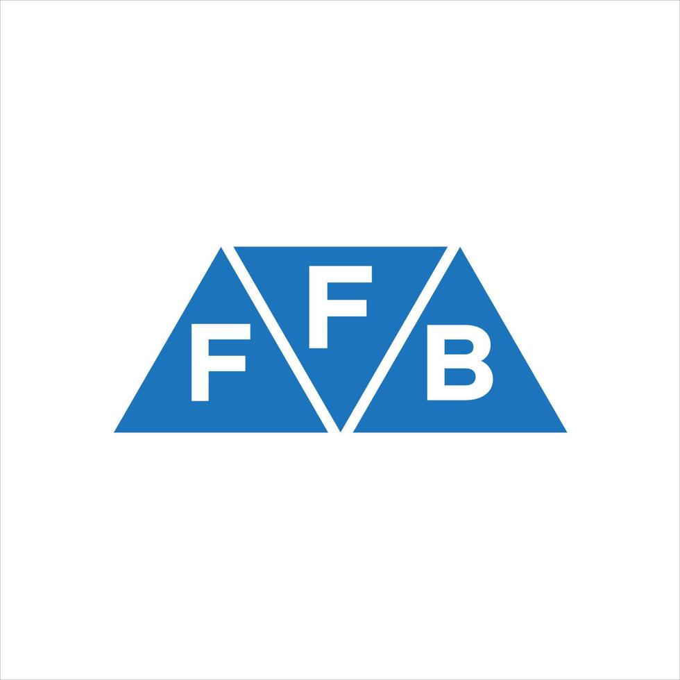 diseño de logotipo en forma de triángulo ffb sobre fondo blanco. Concepto de logotipo de letra de iniciales creativas ffb. vector