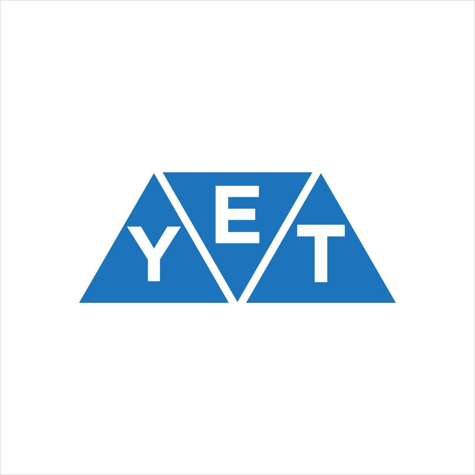EYT triangle shape logo design on white background. EYT creative initials letter logo concept. vector