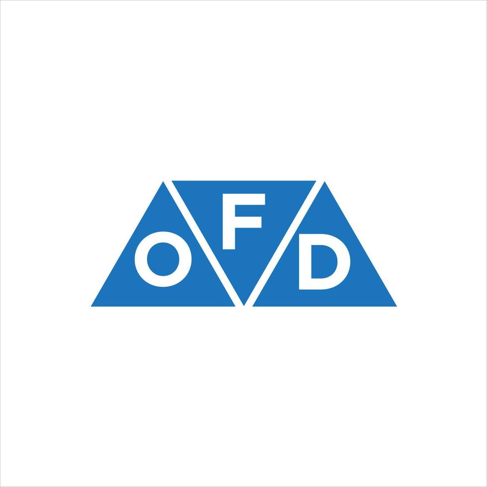 diseño de logotipo en forma de triángulo fod sobre fondo blanco. fod creative initials letter logo concept.fod diseño de logotipo en forma de triángulo sobre fondo blanco. concepto de logotipo de letra inicial creativa fod. vector