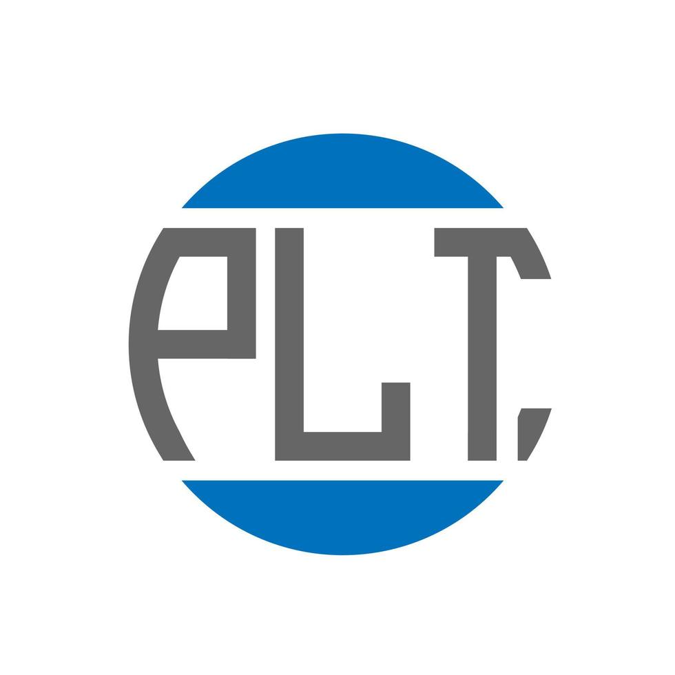 PLT letter logo design on white background. PLT creative initials circle logo concept. PLT letter design. vector