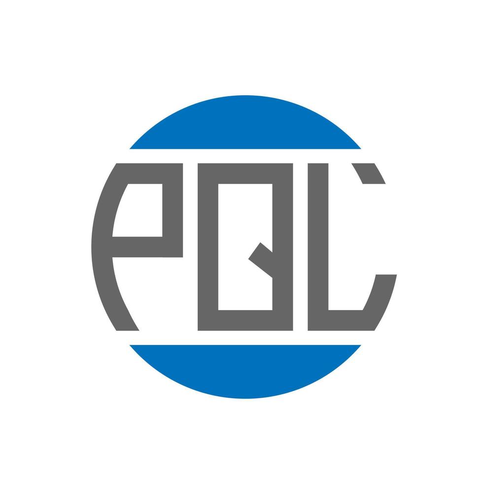 diseño de logotipo de letra pql sobre fondo blanco. concepto de logotipo de círculo de iniciales creativas de pql. diseño de letras pql. vector