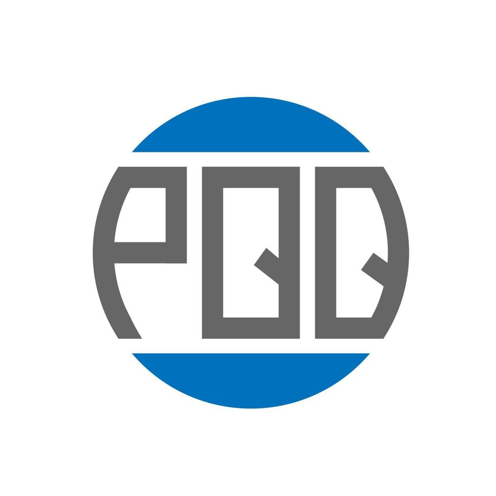 diseño de logotipo de letra pqq sobre fondo blanco. pqq concepto de logotipo de círculo de iniciales creativas. diseño de letras pqq. vector