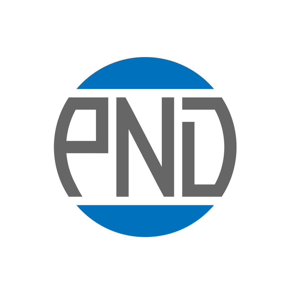 PND letter logo design on white background. PND creative initials circle logo concept. PND letter design. vector