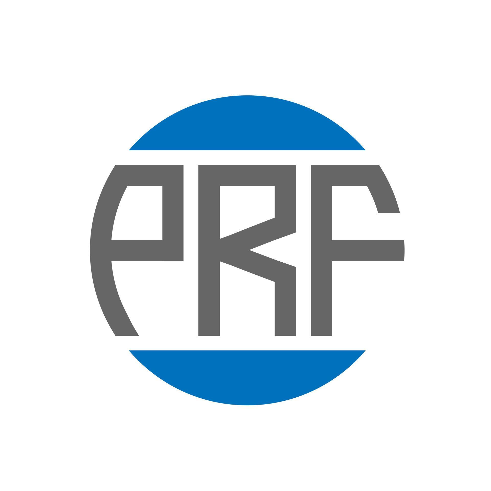 PRF letter logo design on white background. PRF creative initials ...