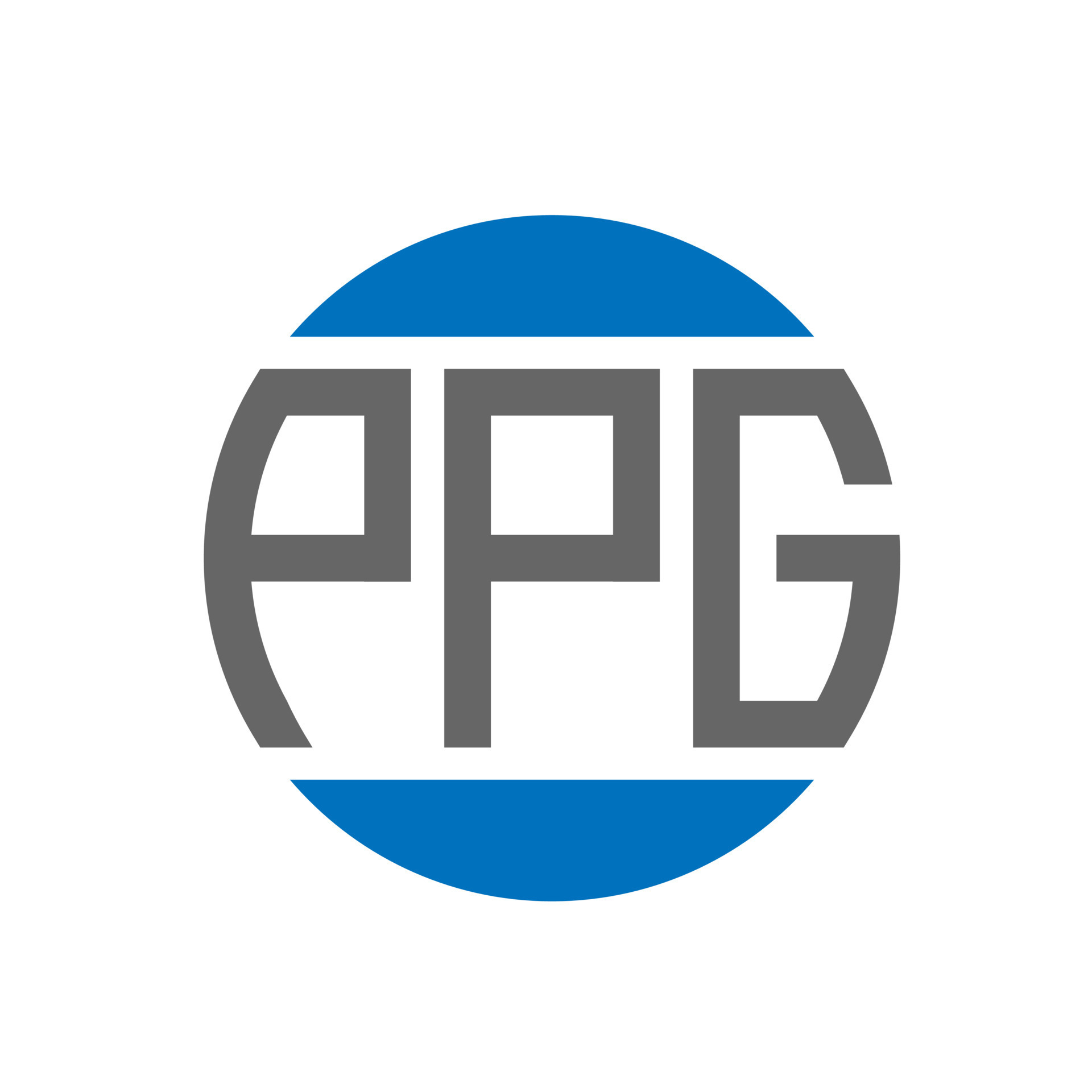 diseño de logotipo de letra ppg sobre fondo blanco. Concepto de ...