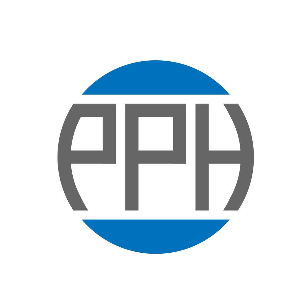 diseño de logotipo de letra pph sobre fondo blanco. Concepto de logotipo de círculo de iniciales creativas de pph. diseño de letra pph. vector