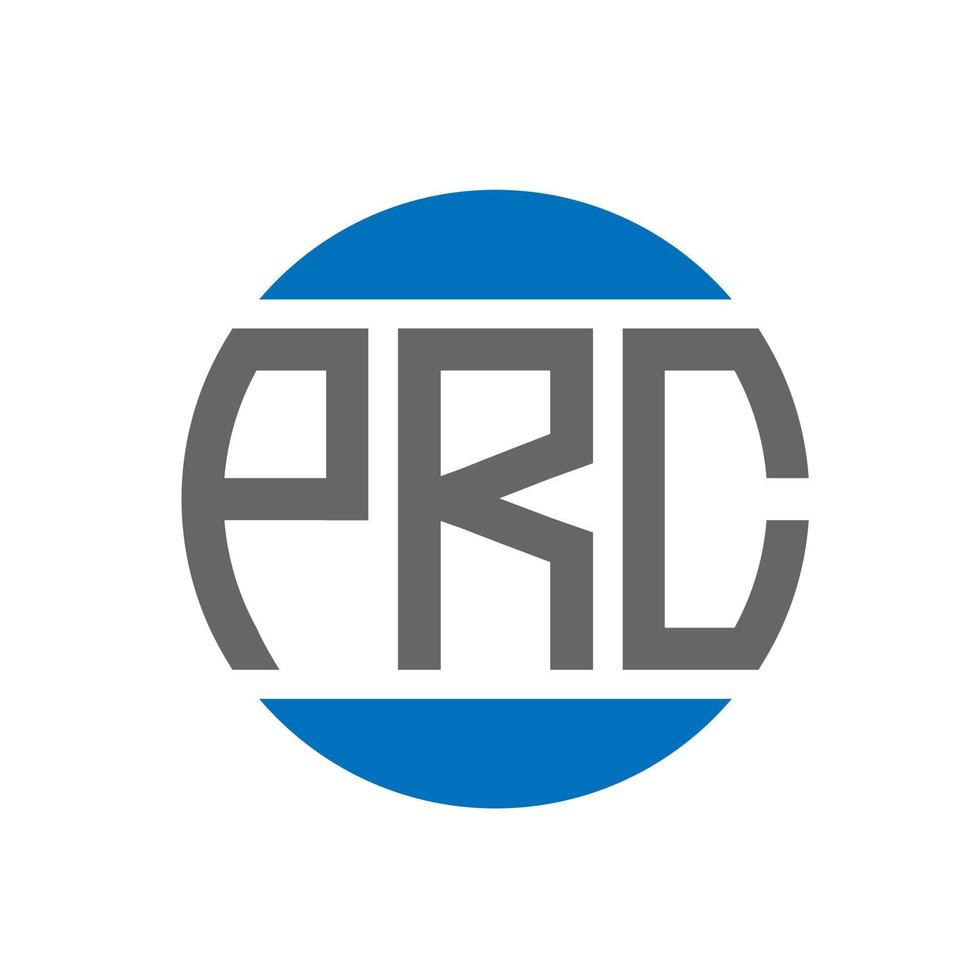 PRC letter logo design on white background. PRC creative initials circle logo concept. PRC letter design. vector