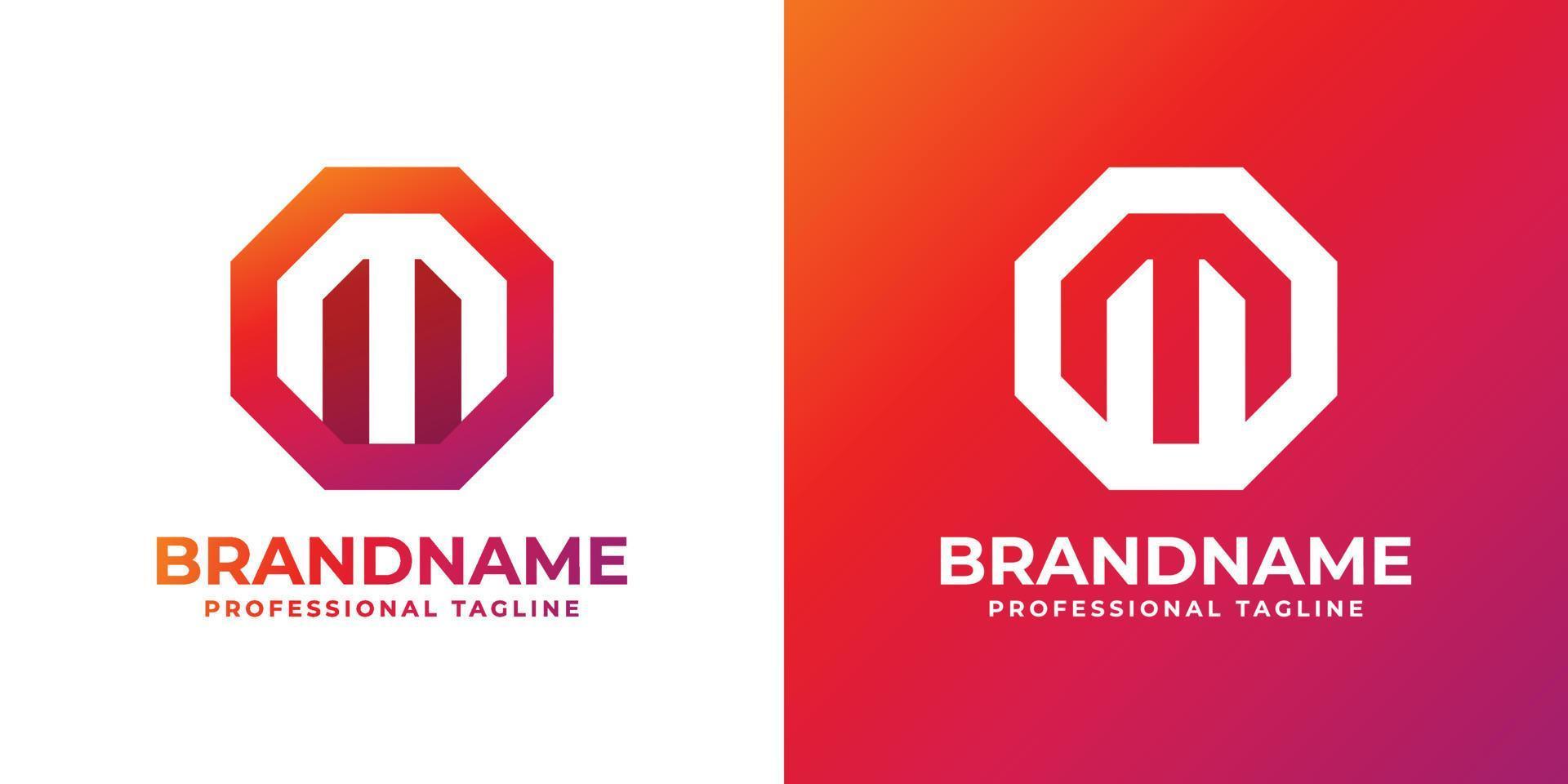 Octagon Letter M Technology Logo, suitable for any business related to technology with M initials. vector